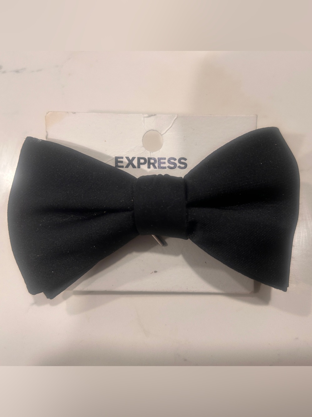 Express Black Fabric Bow tie